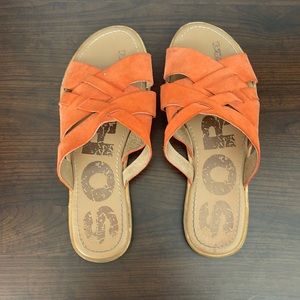 Sorel Orange Slide On Sandals
